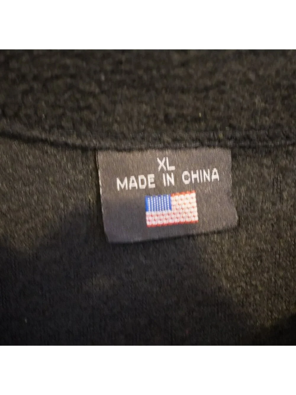 Team USA Olympics Fleece Full Zip Jacket Mens XL Black Embroidered